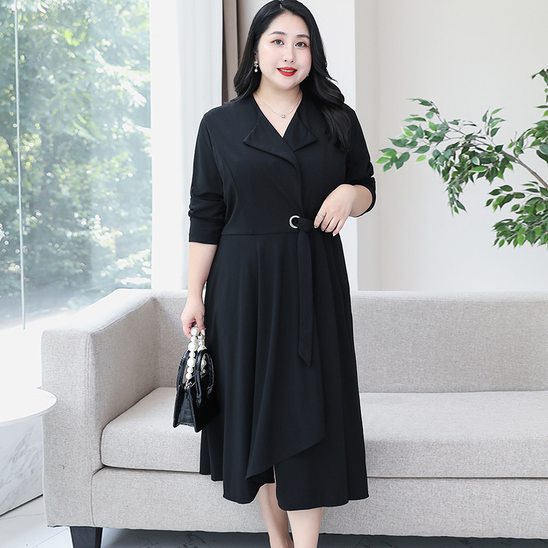 4XL 8XL Plus size black long sleeve shirt dress EXTRA BIG SIZE Pluspreorder