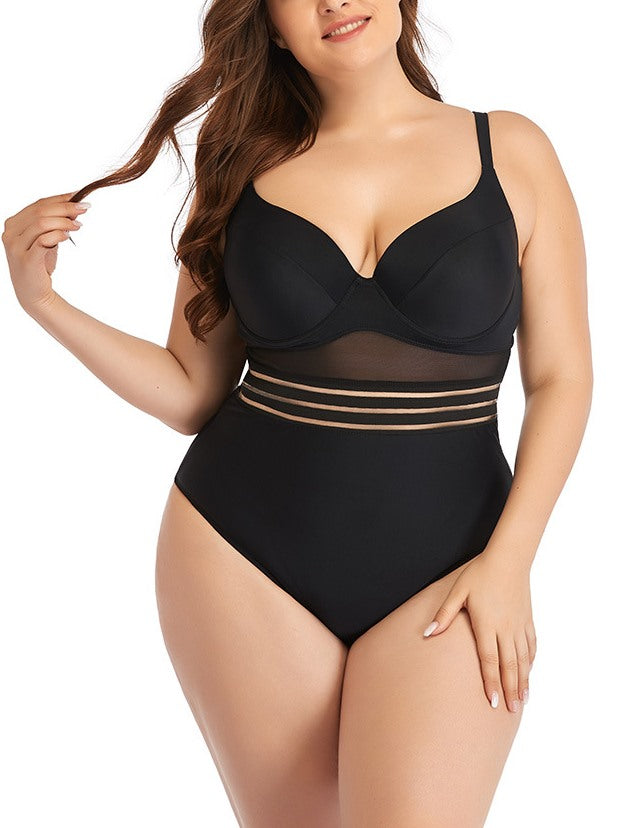 Push up black on sale one piece swimsuit