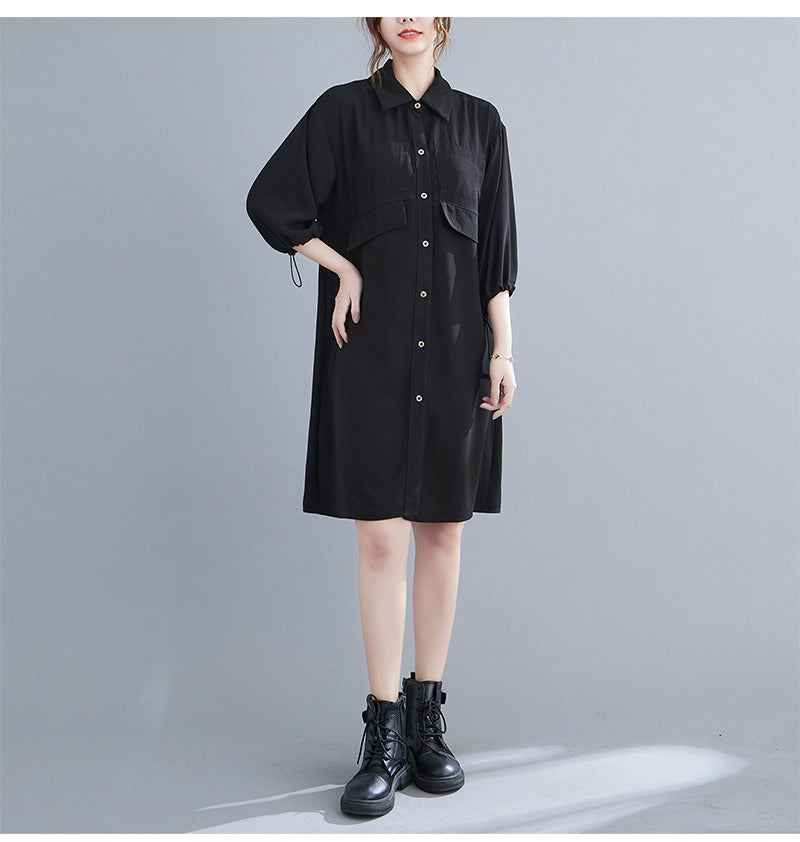 Plus Size Black Shirt Dress Extra Big Size Pluspreorder 