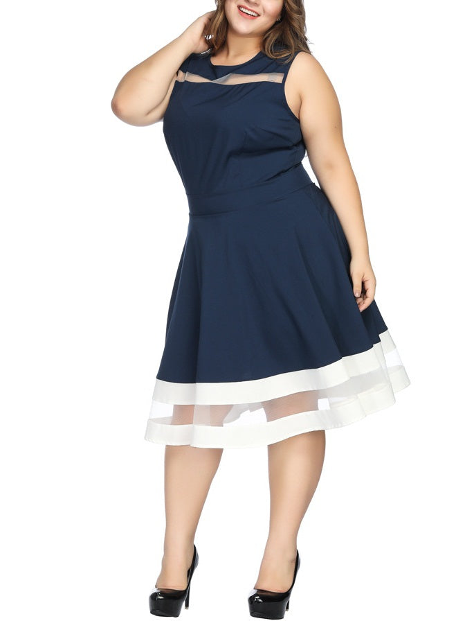 White swing dress plus on sale size