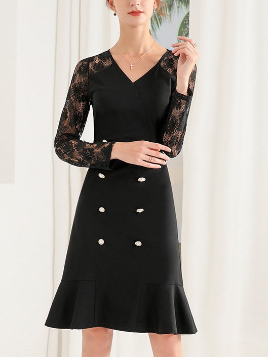 Chanel long outlet sleeve dress