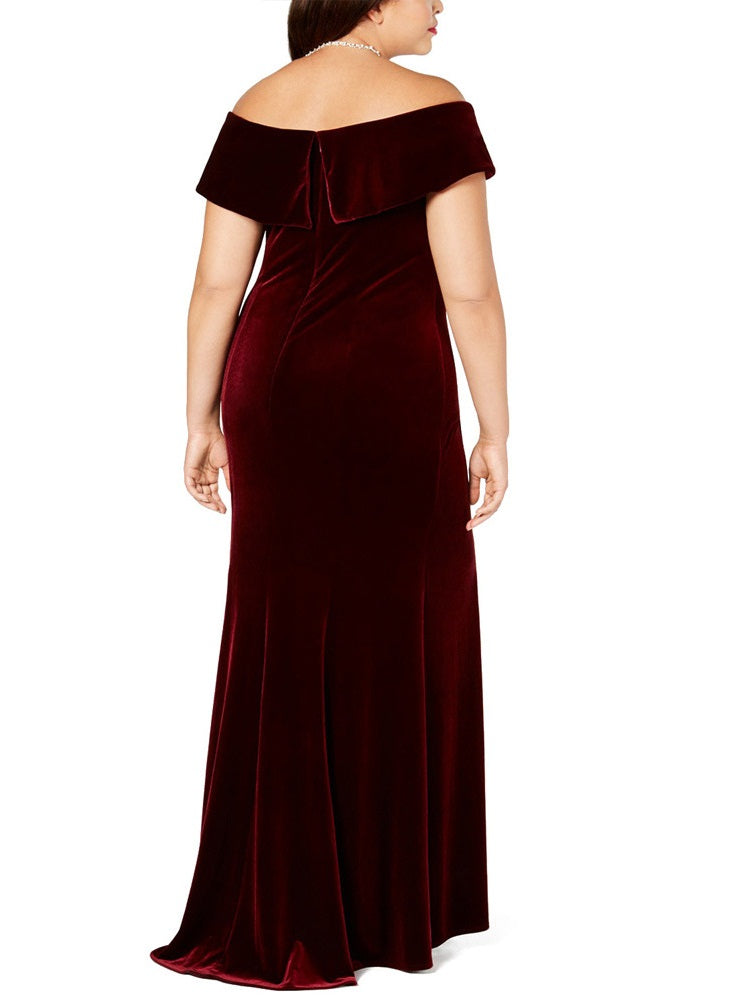 Xscape red hot sale velvet dress