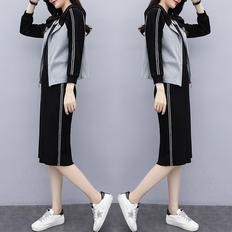 Sweater skirt jacket outlet set