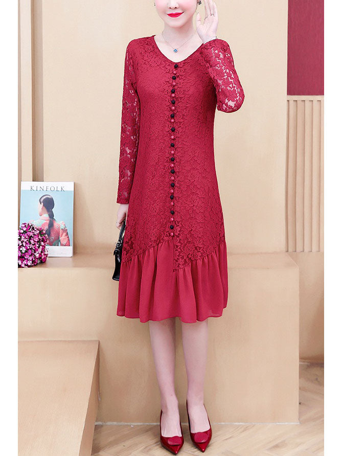 Red mermaid hot sale midi dress