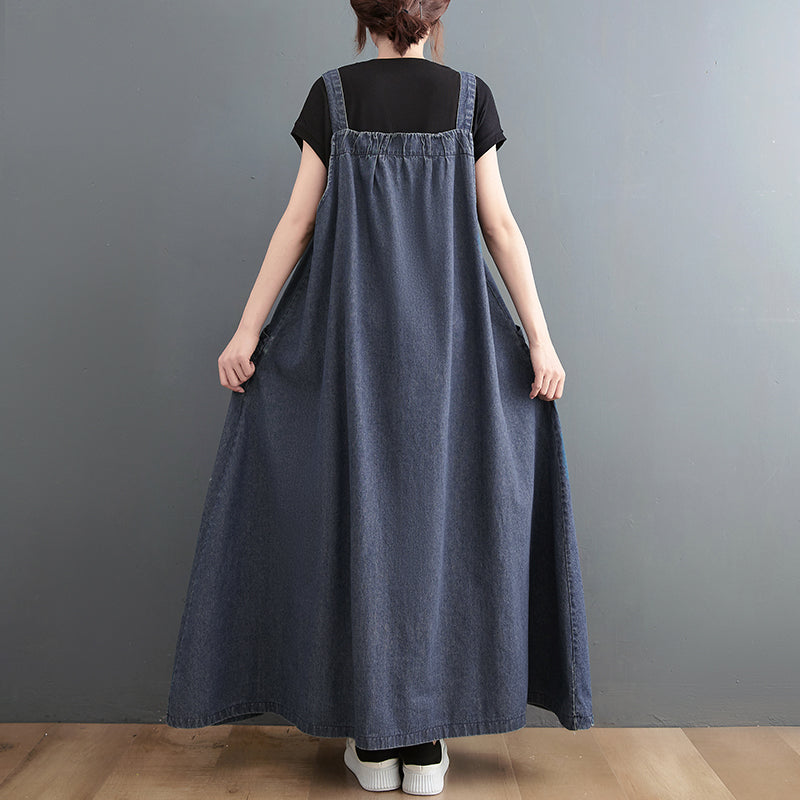 Plus Size Denim Maxi Dress – Pluspreorder
