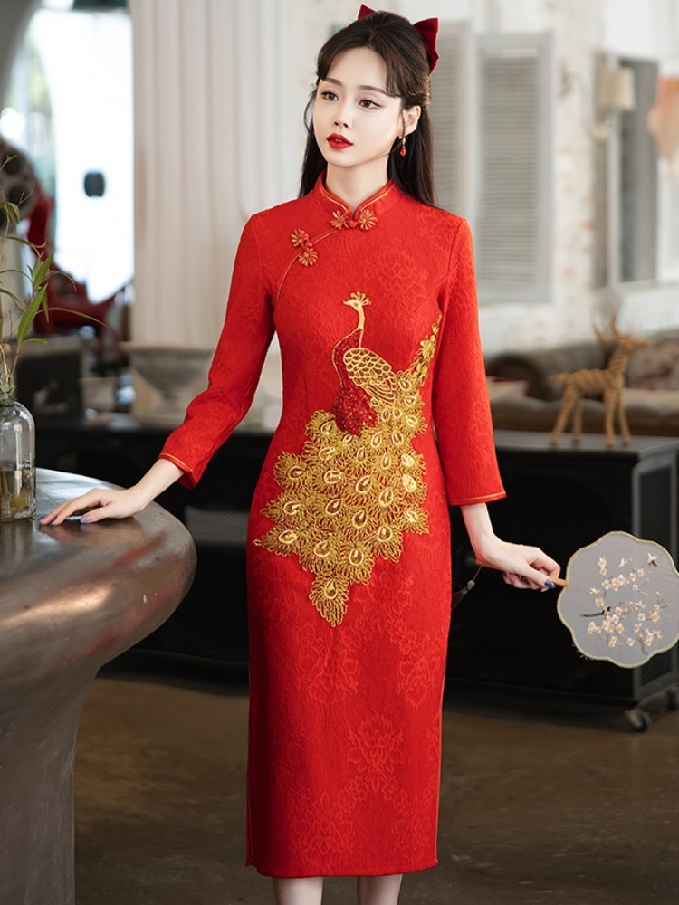 Cheongsam deals dress red