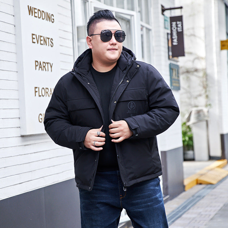 Winter Long White Down Jacket Men Black Thick Coat Hooded Warm Male Plus  Size Coat Warm Clothing Xl-7Xl at  Men's Clothing store