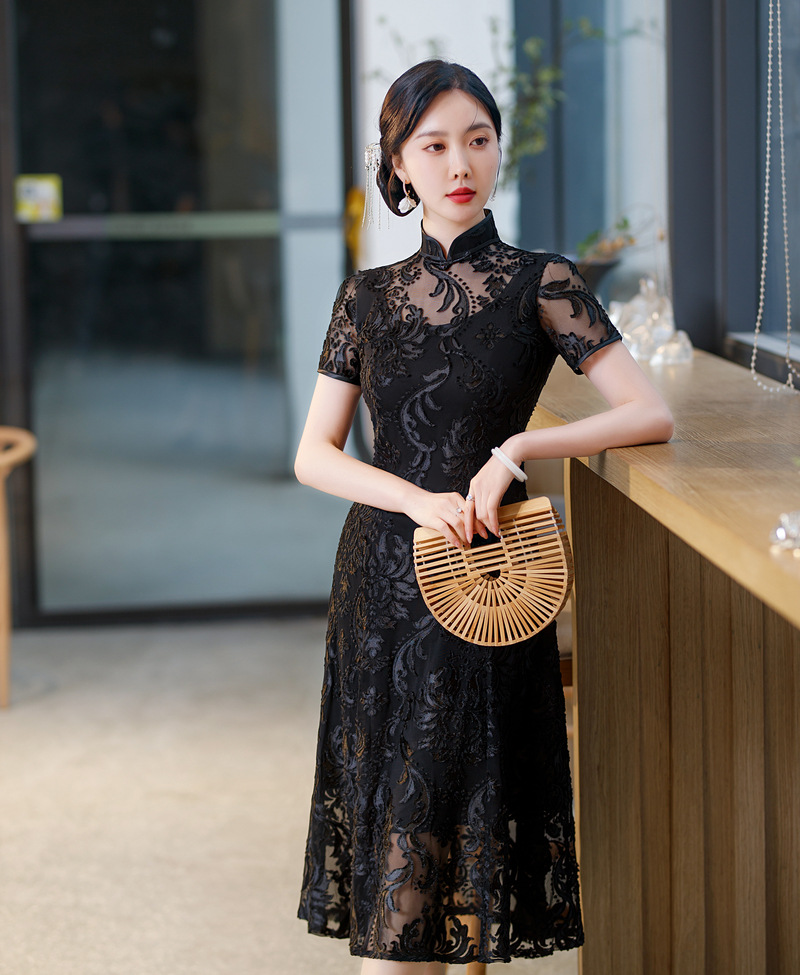 Cheongsam lace outlet dress