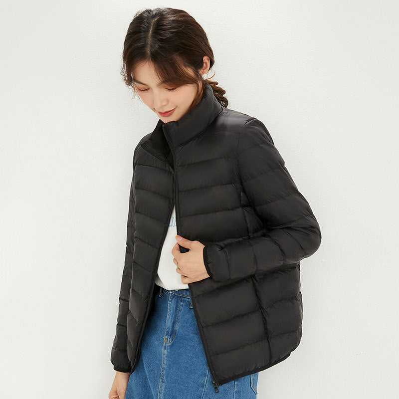 Uniqlo lightweight down stand hotsell collar coat