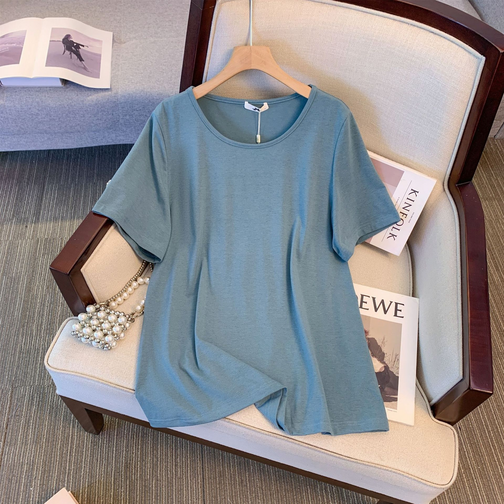 (2XL-6XL) Plus Size Round Neck Long T Shirt (EXTRA BIG SIZE)