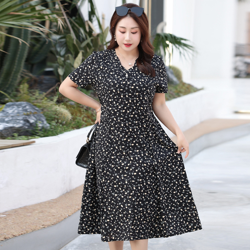 Plus size floral chiffon dresses best sale