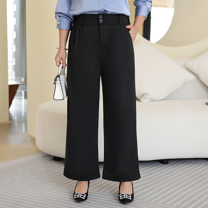 (L-6XL) Plus Size Work Black Long Trousers (EXTRA BIG SIZE)