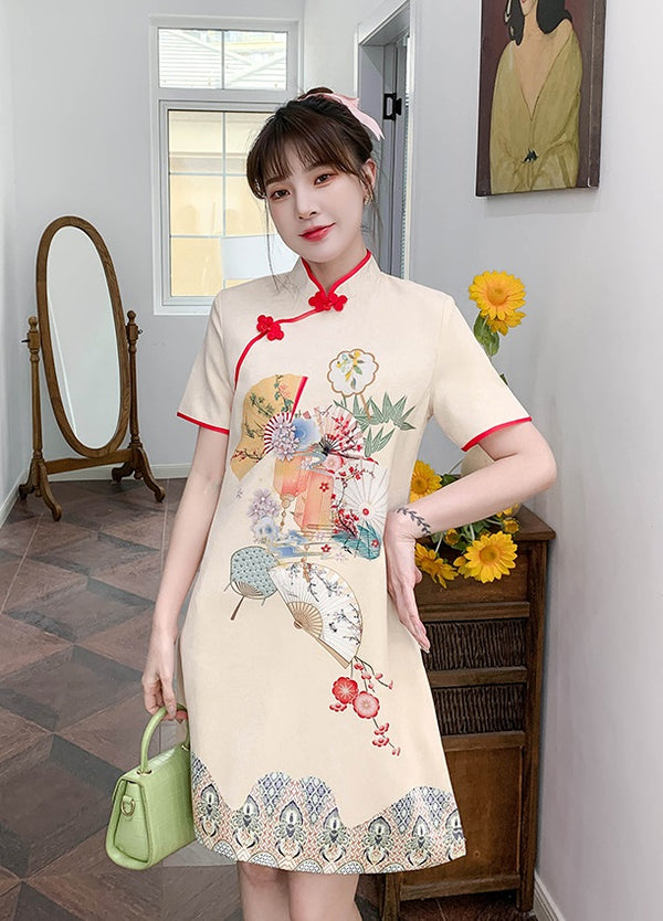 Plus Size A Line Qipao Dress