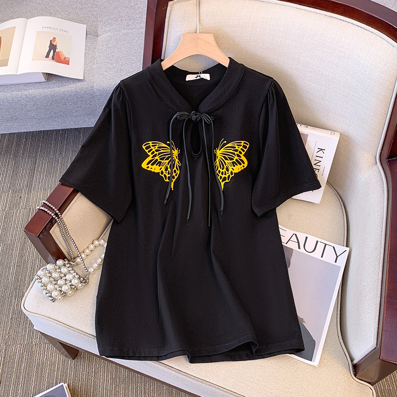 Plus Size Butterfly Chinese Buttons Qipao Top (EXTRA BIG SIZE)