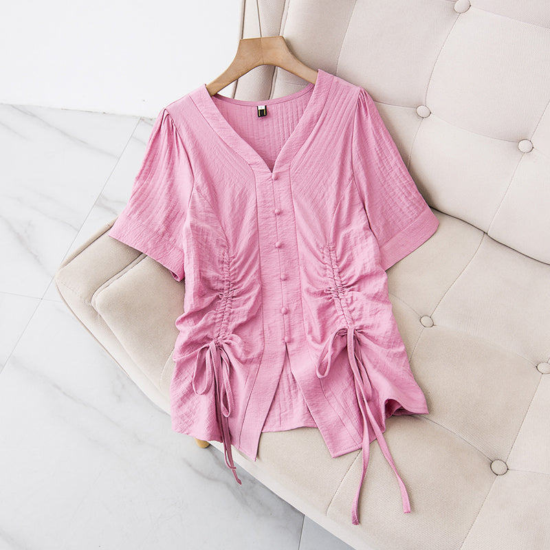 Plus Size Gather Scrunch Blouse