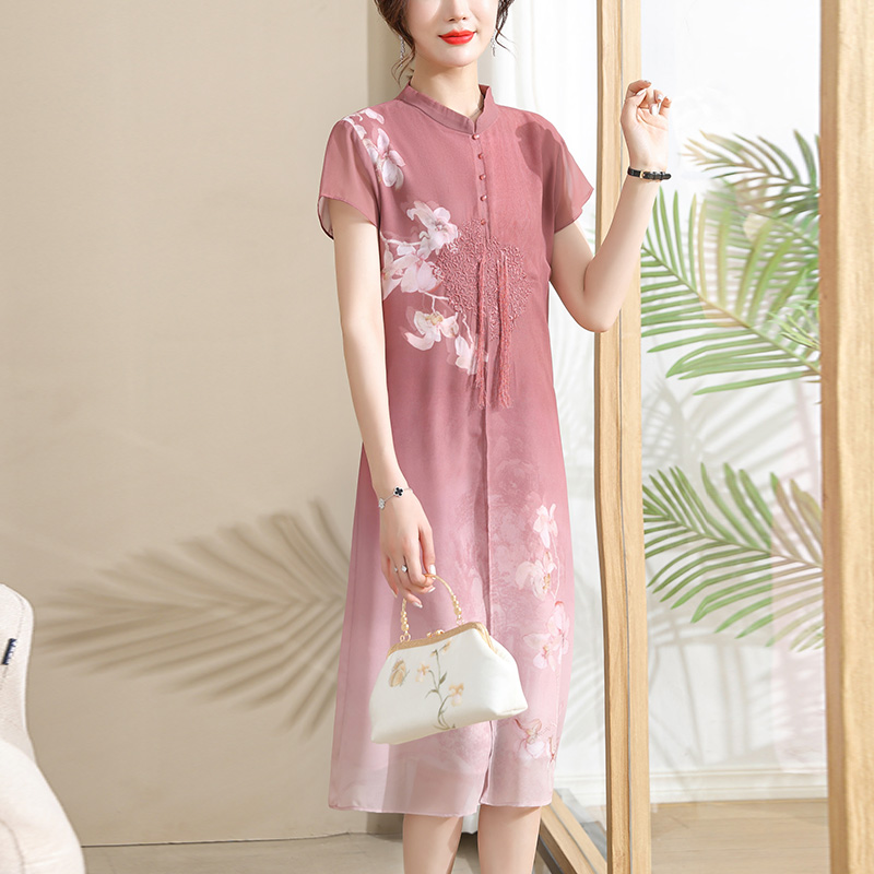 Plus Size Intricate Modern Floral Qipao