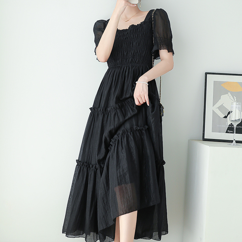 Plus Size Korean Scrunched Tier Midi Dress