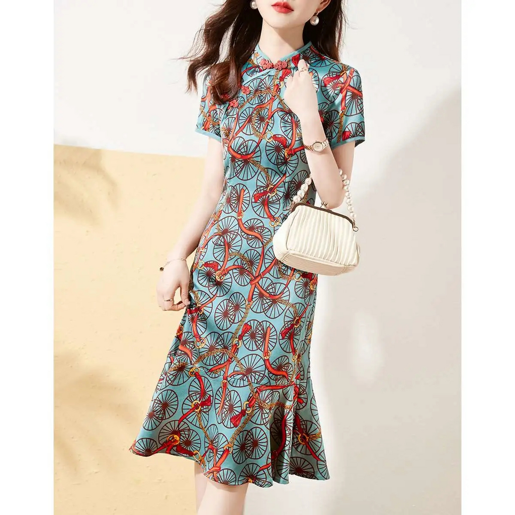 Plus Size Mermaid Qipao Dress (EXTRA BIG SIZE)