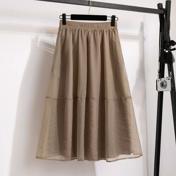 Plus Size Organza A-Line Skirt