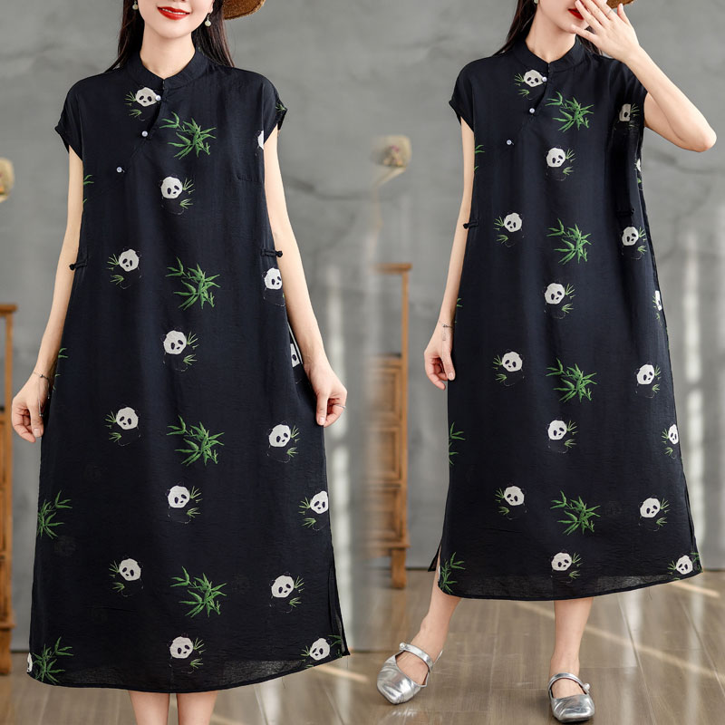 Plus Size Panda Bear Qipao