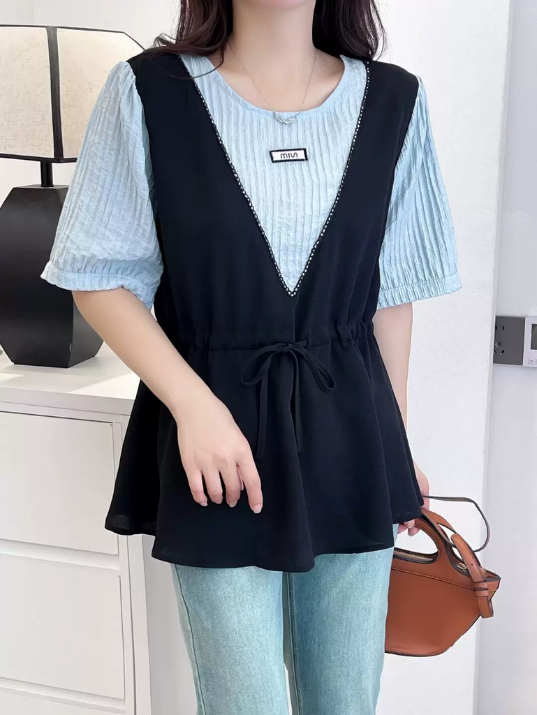 Plus Size Peplum Korean Blouse