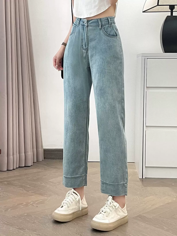 Plus Size Tencel Denim Ankle Jeans