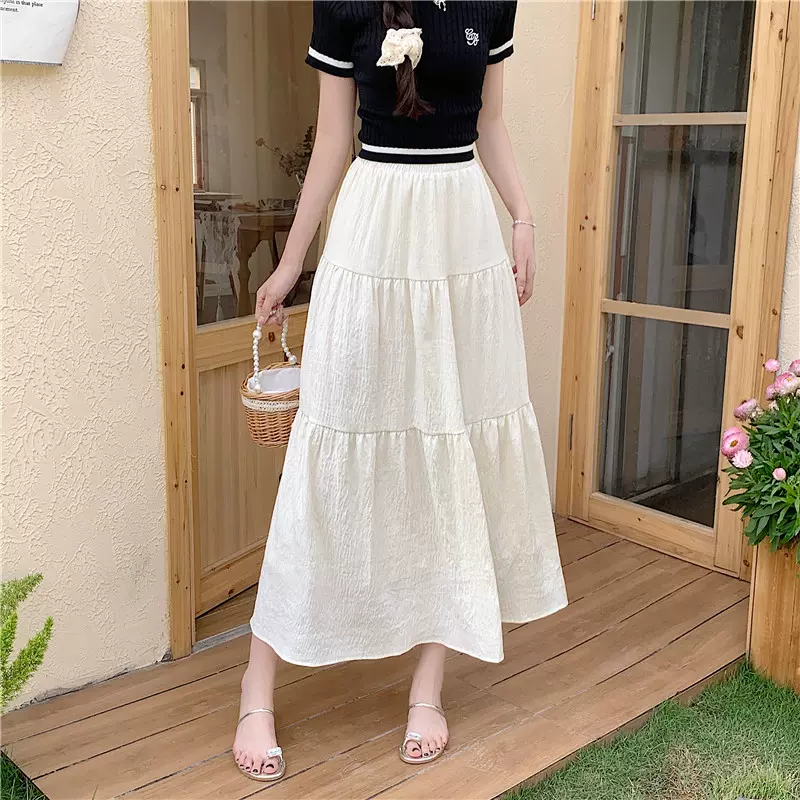 Plus Size Tier Long Skirt