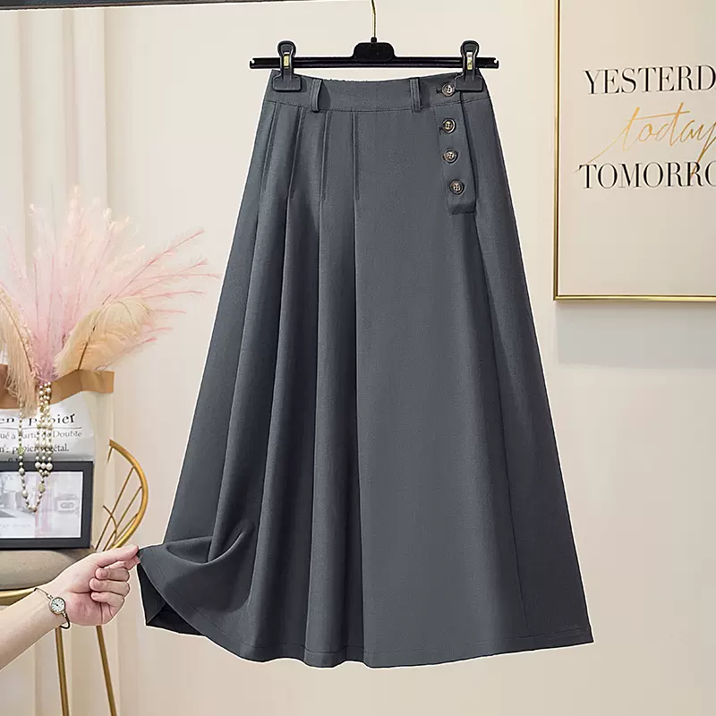 Plus Size Trouser Pleat Skirt