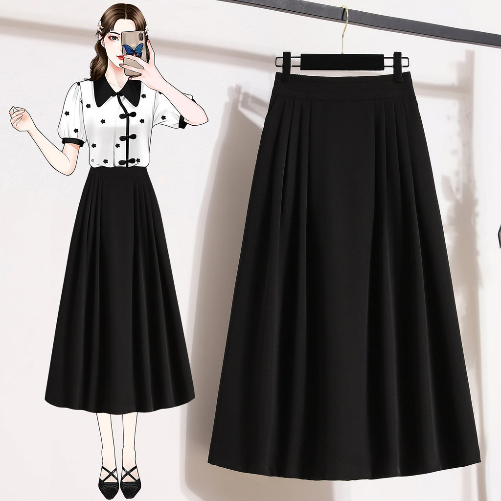 Plus Size Umbrella Pleat A Line Skirt Pluspreorder