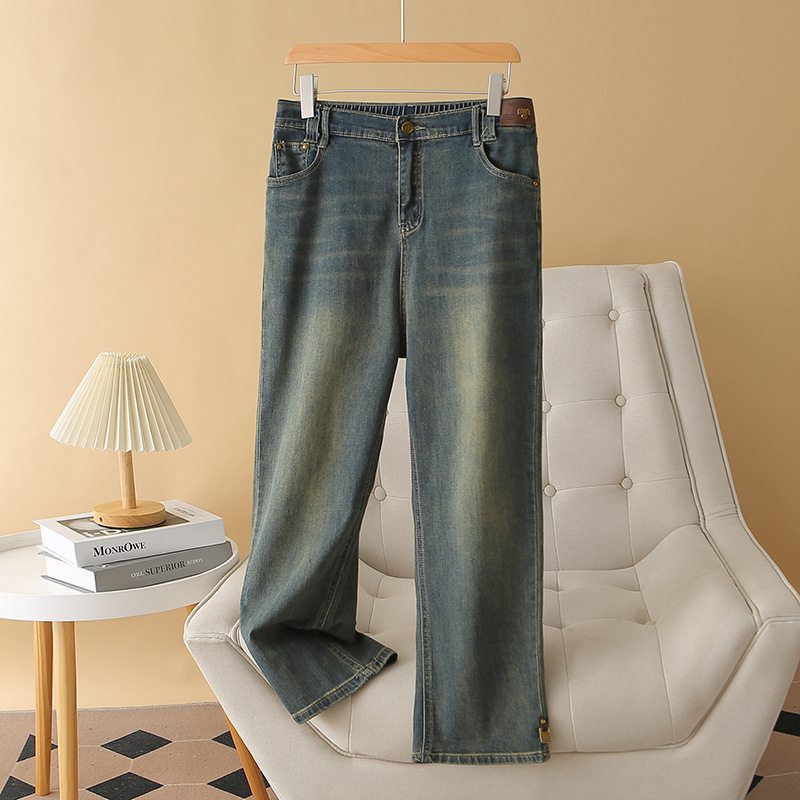 Plus Size Vintage Straight Leg Jeans