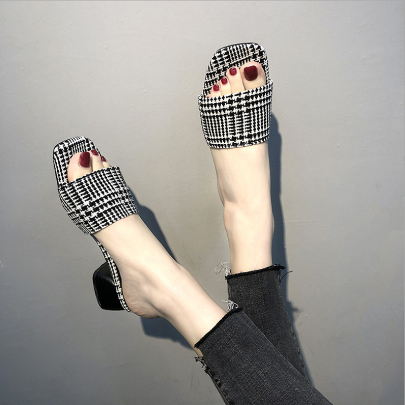 Gingham on sale kitten heels