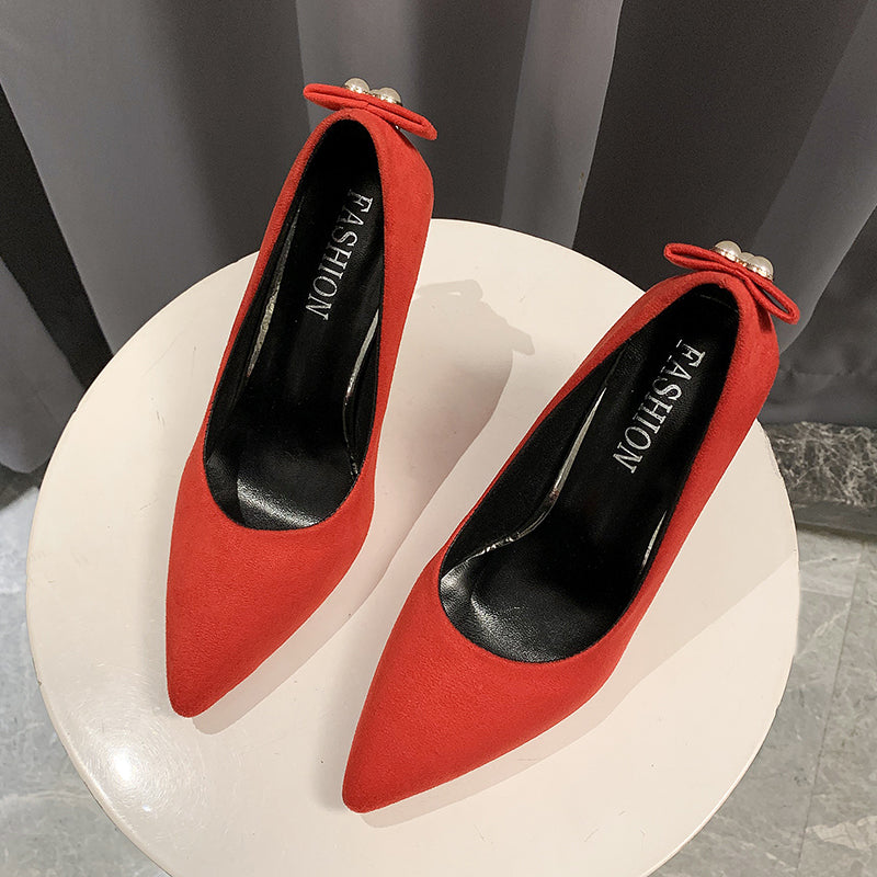 Red pointed hot sale stiletto heels