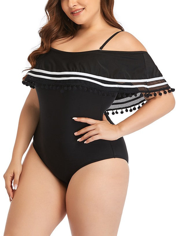 Plus size off the shoulder outlet swimsuit