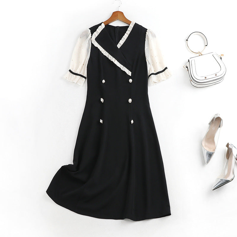 Short sleeve tuxedo outlet dress