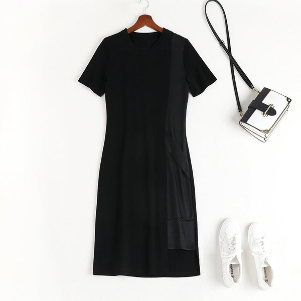 Plus Size Black Short Sleeve Dress