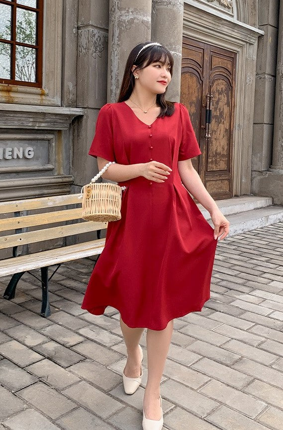 Korean a line on sale dress