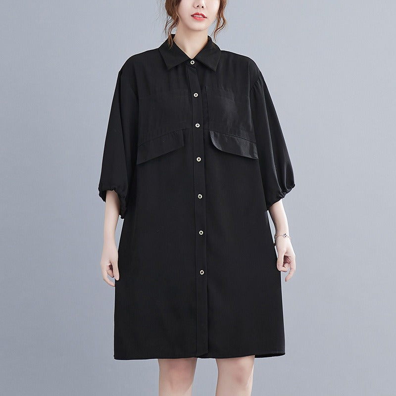 Plus Size Black Shirt Dress Extra Big Size Pluspreorder 