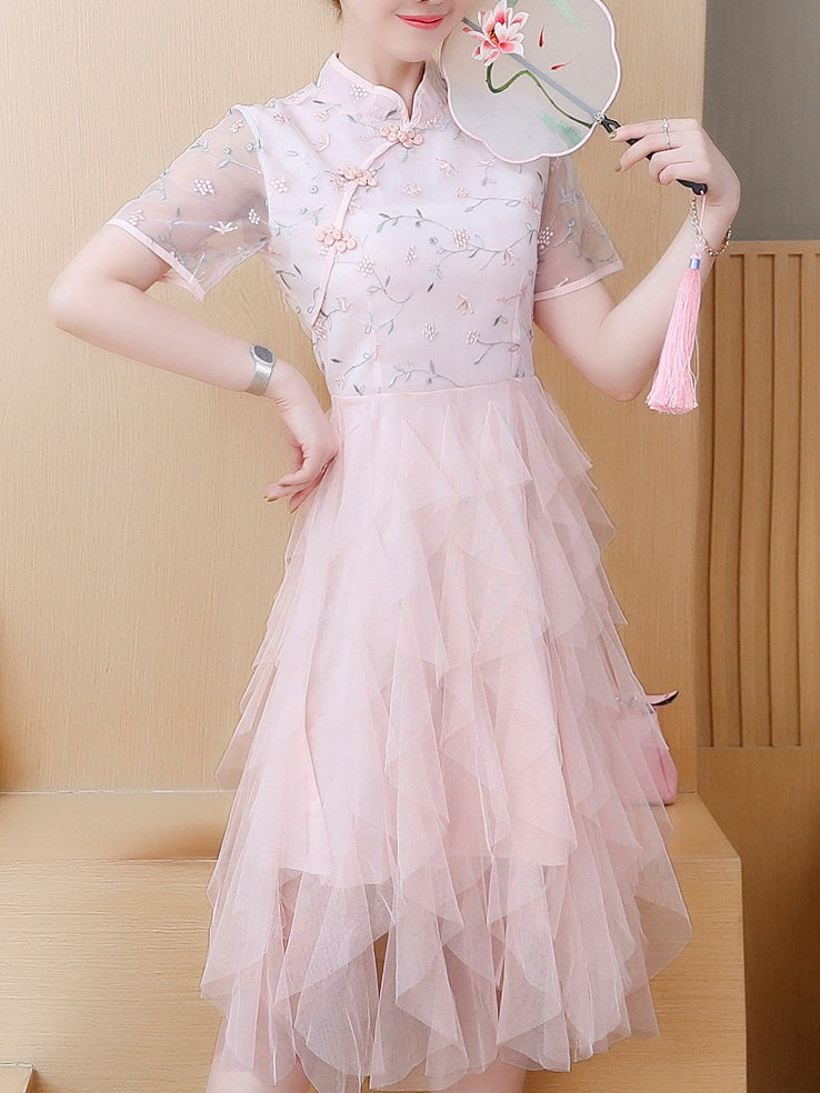 Cheongsam pink hot sale