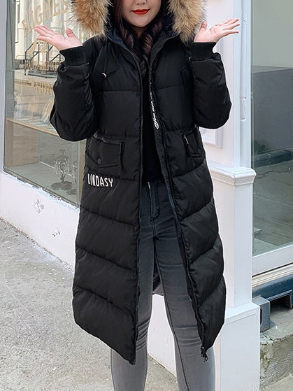 Black Long Heavy Padded Winter Jacket