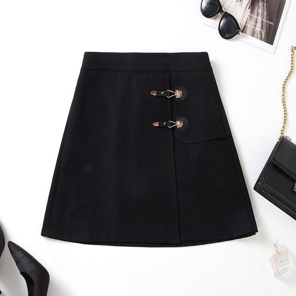 Plus Size Clasp Skirt