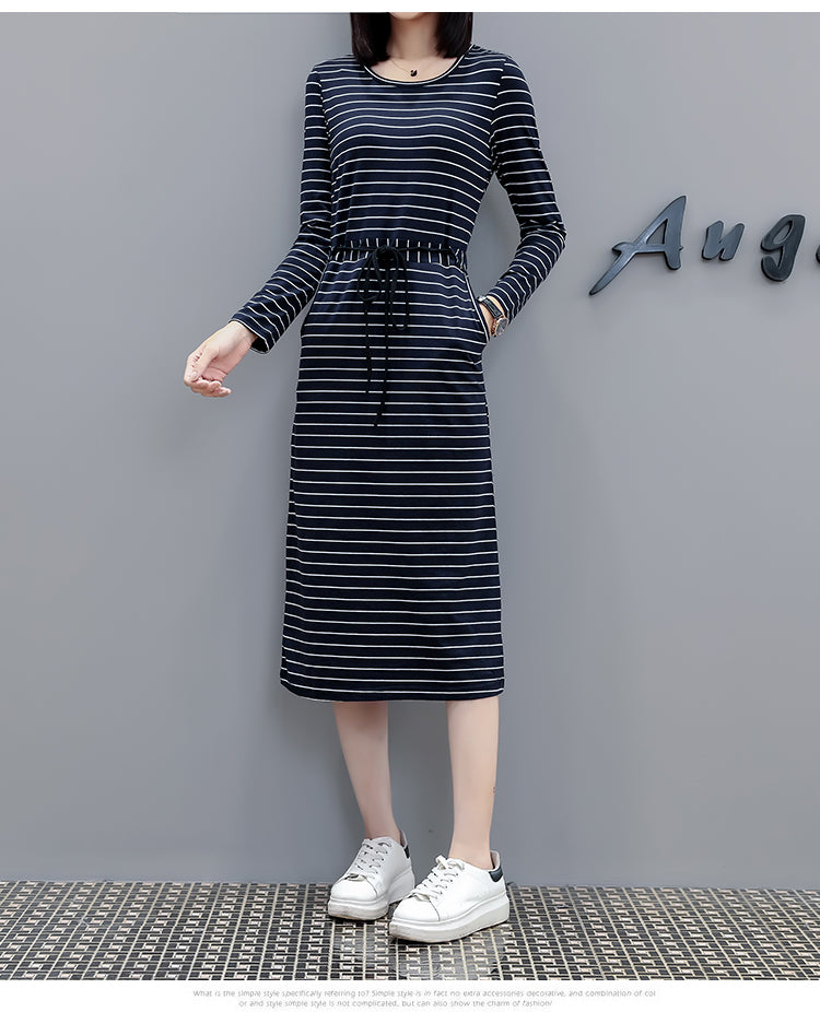 Striped long sleeve t clearance shirt dress