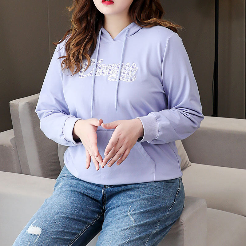 Plus size purple outlet hoodie