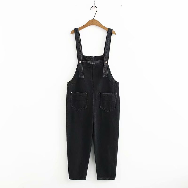 Girls black 2025 denim dungarees