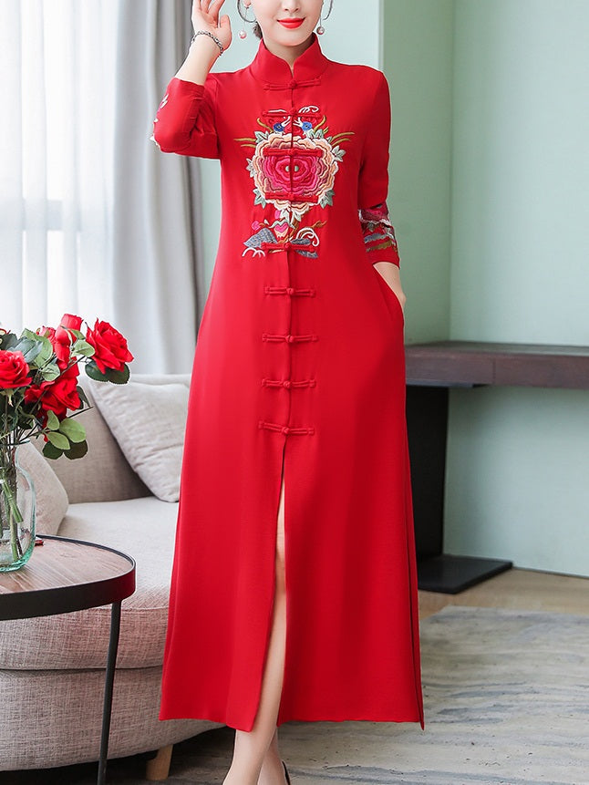 Cheongsam hot sale long dress