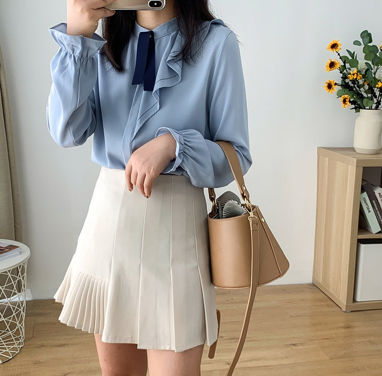 Beige plus size mini cheap skirts