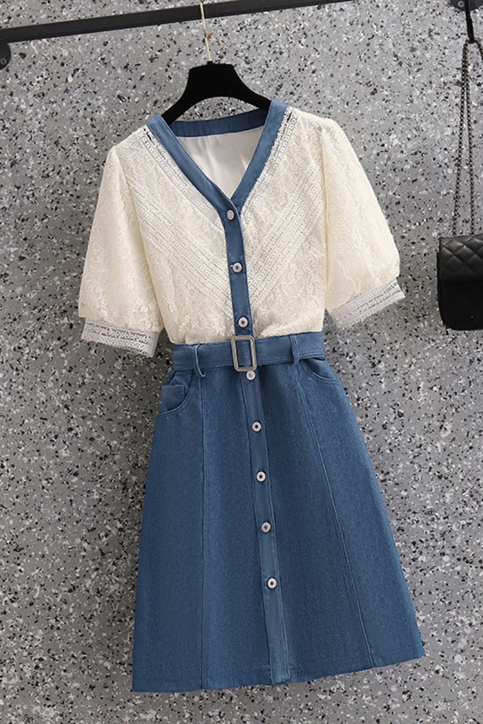 Buy Girl Dress Cute Princess Denim Short Sleeve Tulle Dress Kids Girl Mesh  Dresses at Amazon.in