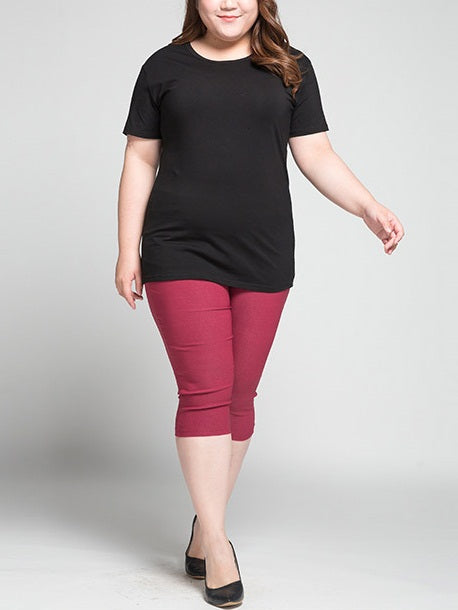 Stretch capri pants outlet plus size