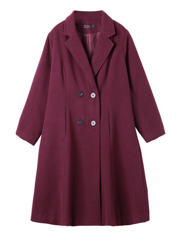 Maroon wool coat on sale womens