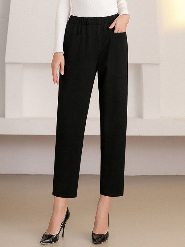 Leanne Plus Size Pocket Black Pants