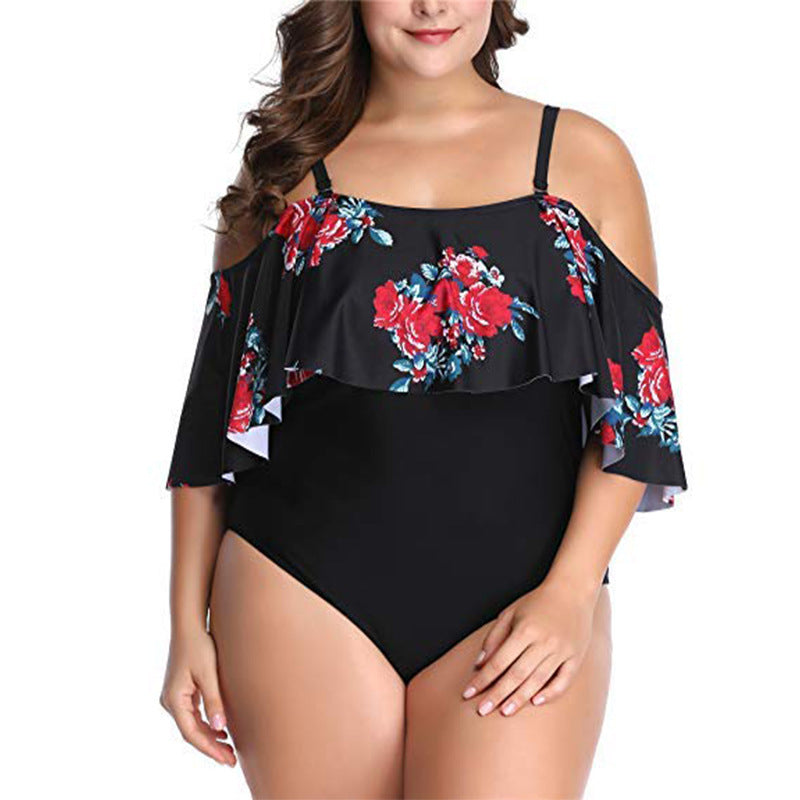 Plus Size Off Shoulder Swimsuit